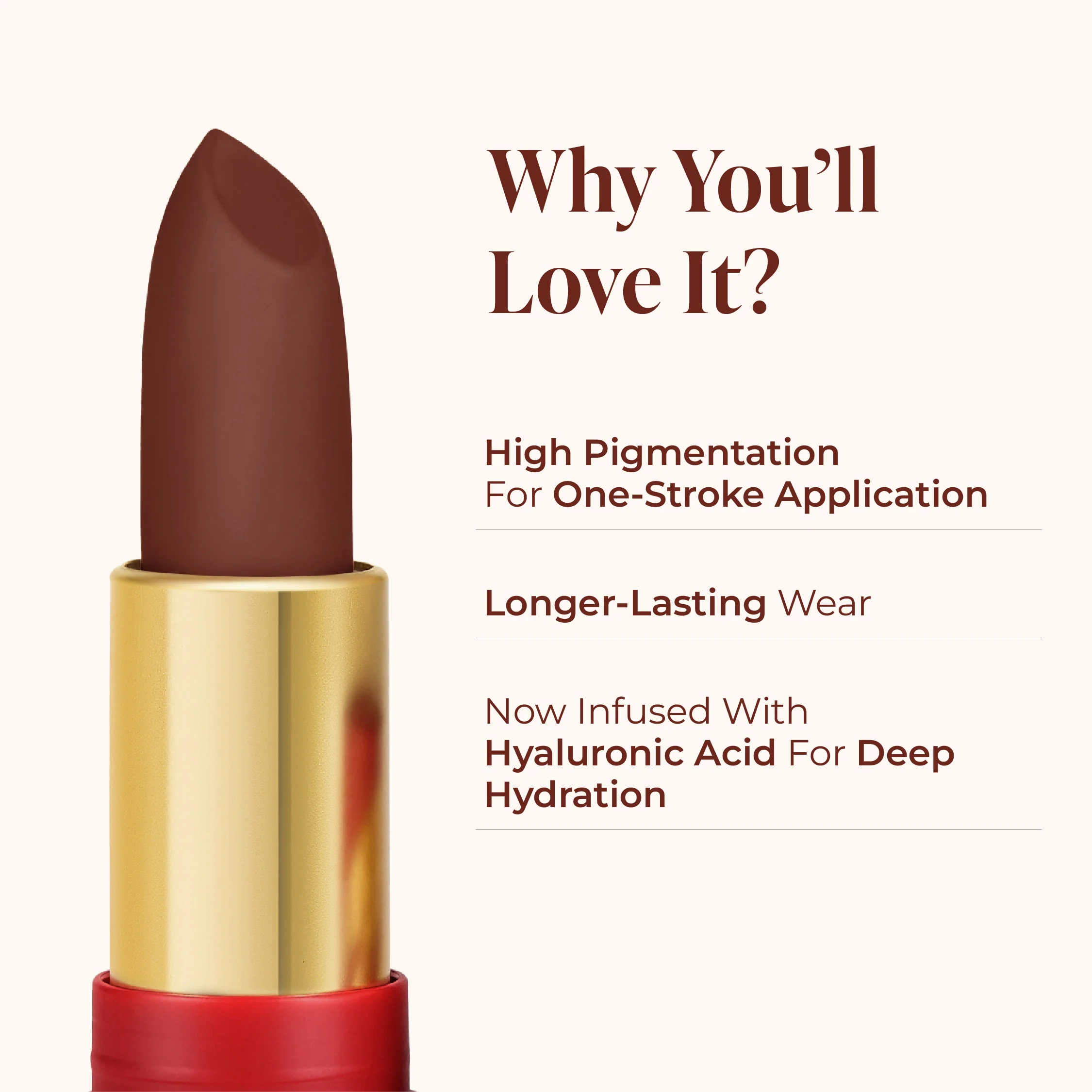 Luxe Matte Lipstick- Bar-Fee (Coffee Brown) Velvet Matte Finish - Image 5