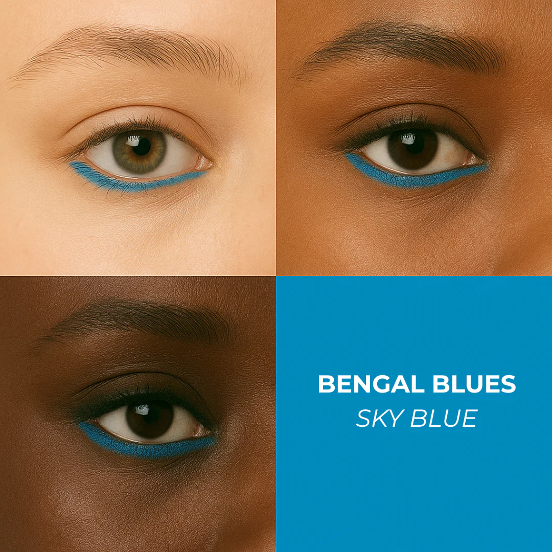 Sight-Seeing Intense Colored Kajal- Bengal Blues (Sky Blue) Water-proof & Smude-Proof - Image 3