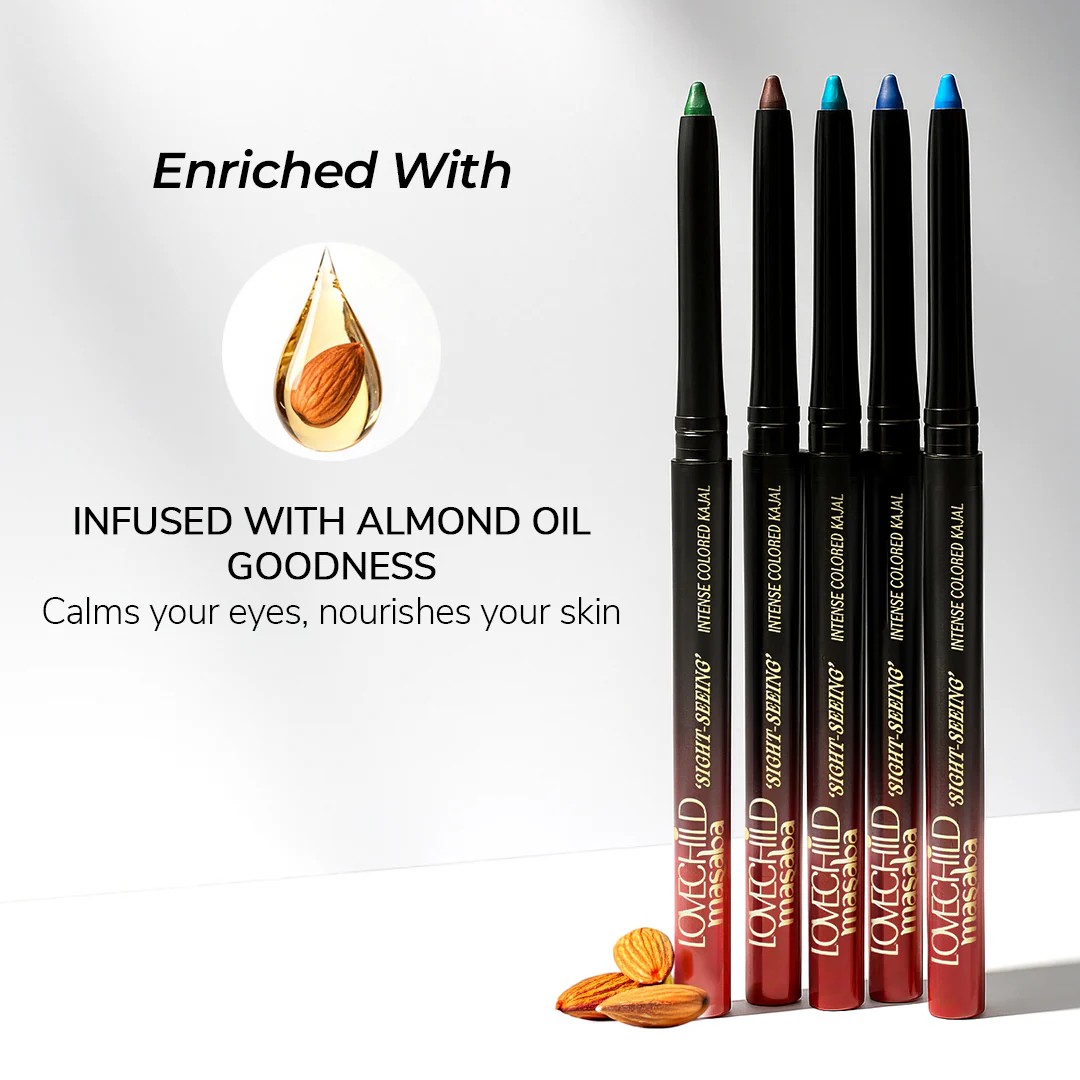 Sight-Seeing Intense Colored Kajal- Bengal Blues (Sky Blue) Water-proof & Smude-Proof - Image 6
