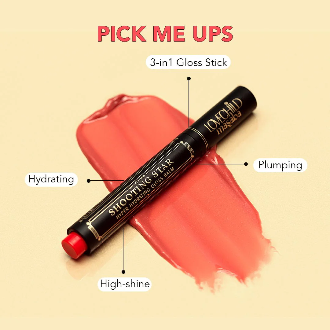 Shooting Star Hyper Hydrating Gloss Balm 3-IN-1 Benefits - Cosmic Crush (Berry Pink) - Image 4