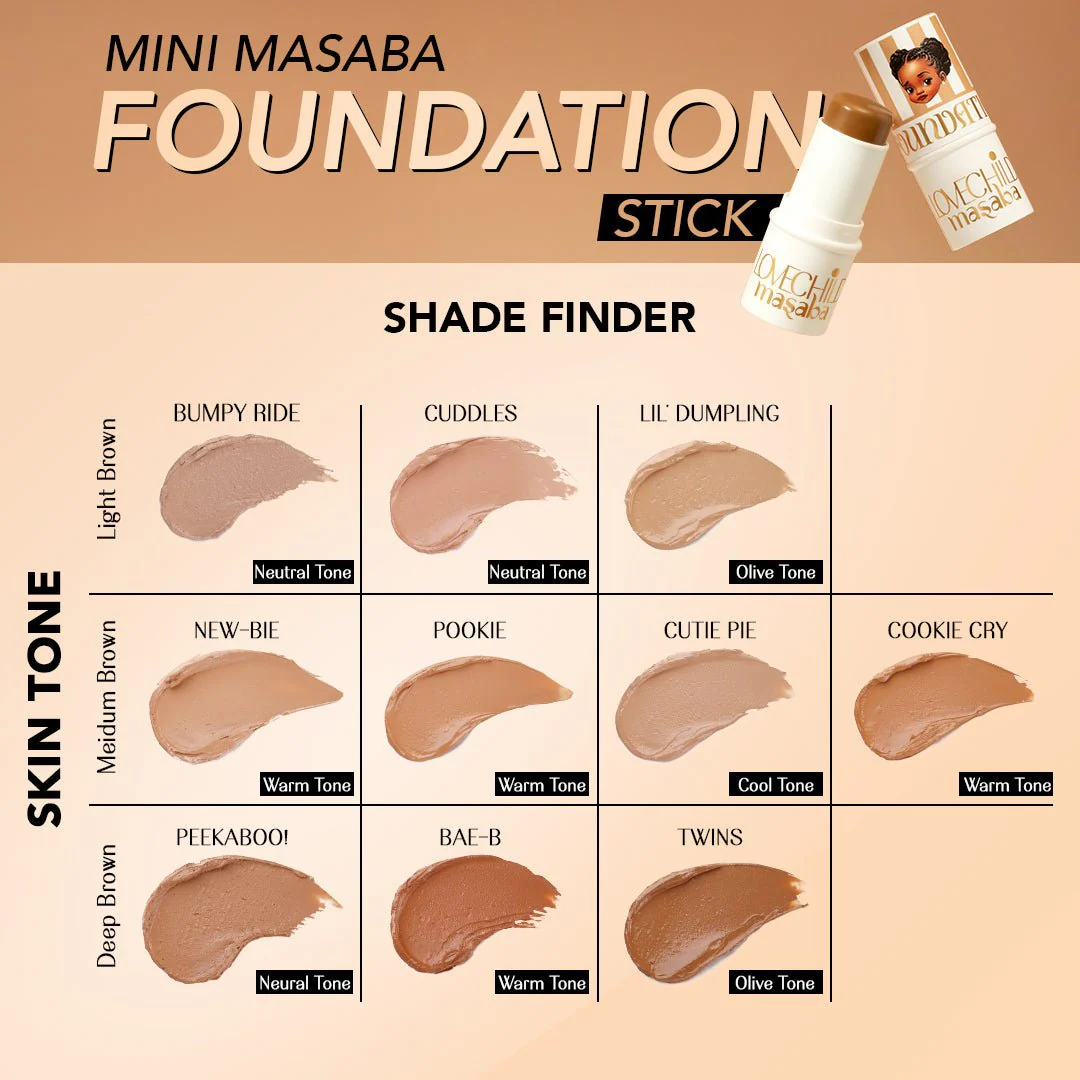 Mini Masaba Easy To Blend Foundation Makeup Stick - Cuddles  (Light) - Image 2