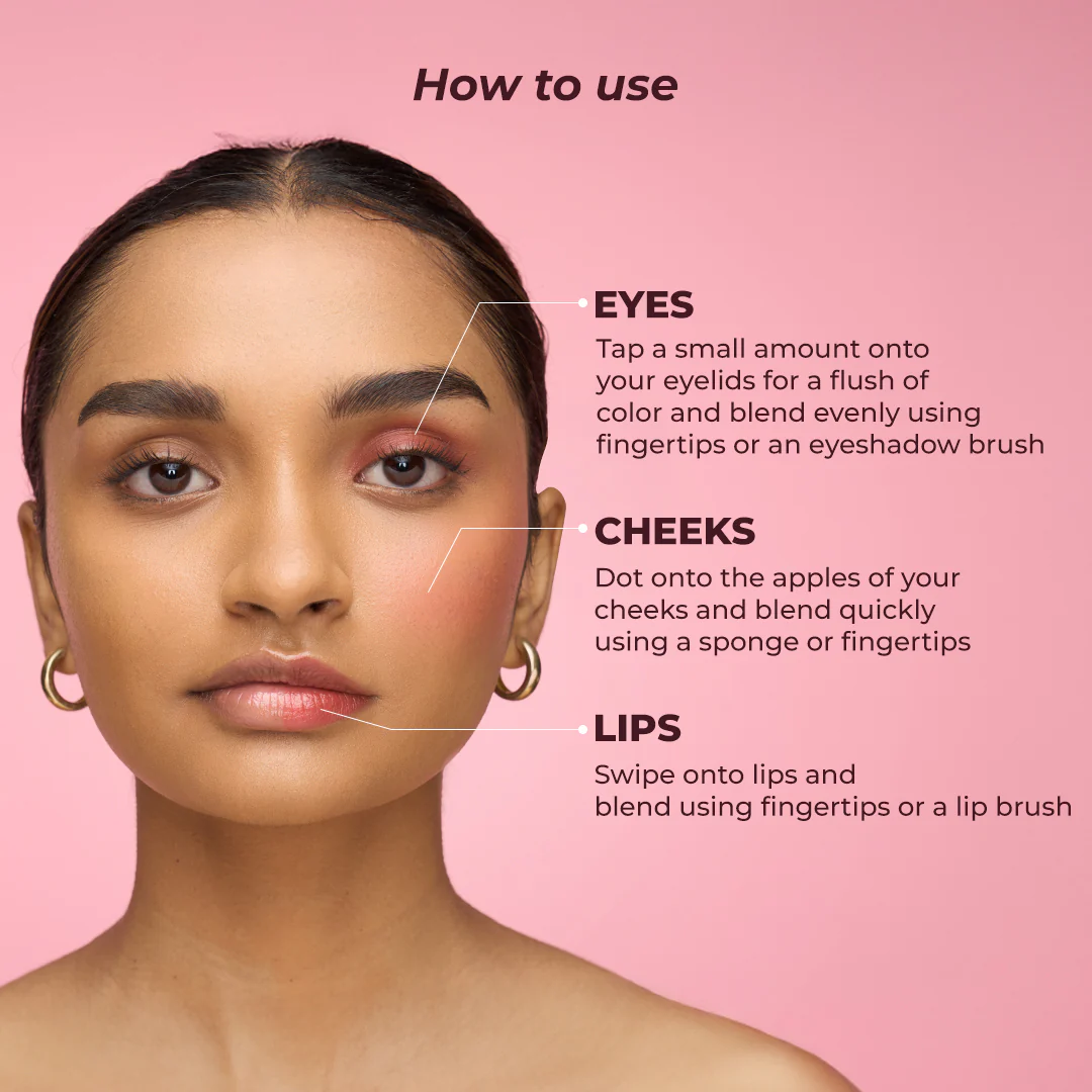 3-IN-1 Quench Tint - Fierce Fizz (Coral) Hydrating Tint For Lip, Cheek and Eye - Image 7