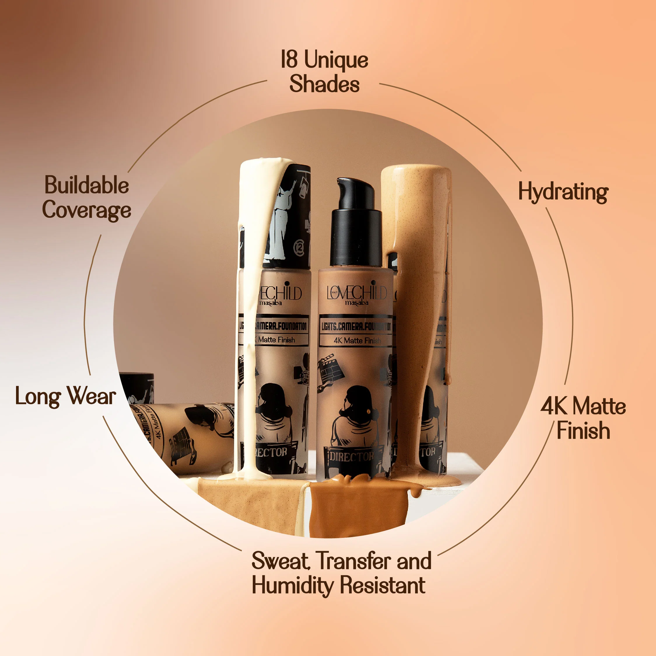 Lights Camera Foundation - Golden Talkies 4k Matte Finish - Image 3