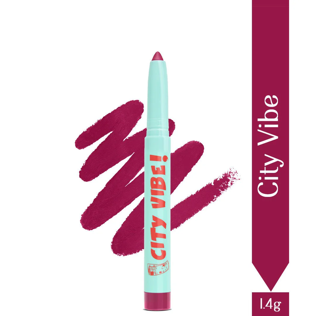 Passport to Plump Lip Volumzining Matte Crayon- City Vibe (Magenta) Transferproof