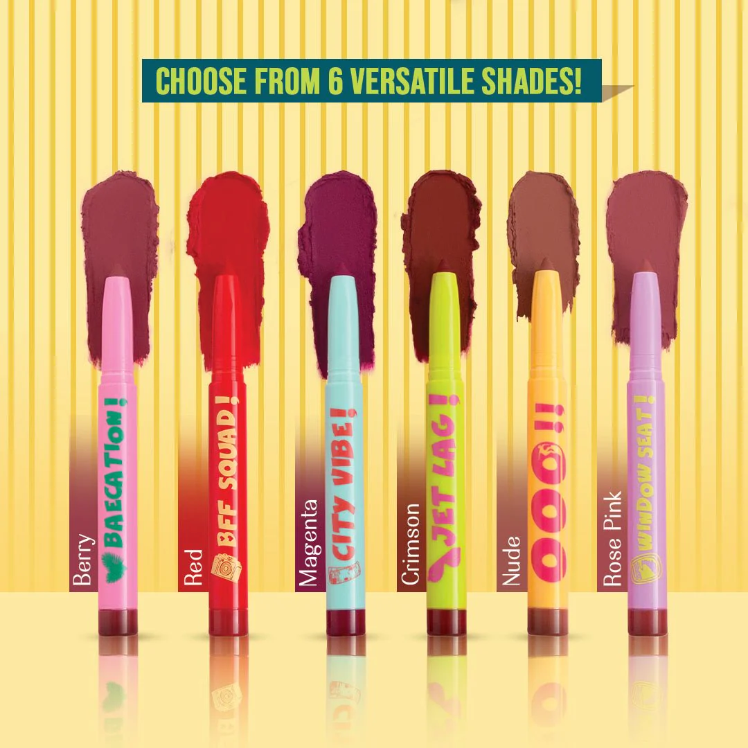 Passport to Plump Lip Volumzining Matte Crayon- City Vibe (Magenta) Transferproof - Image 3