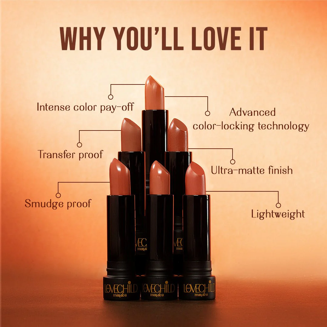 Bare Browns Ultra Matte Lipstick - Melting Mocha (Nude Brown) Intense Color Pay-Off - Image 4