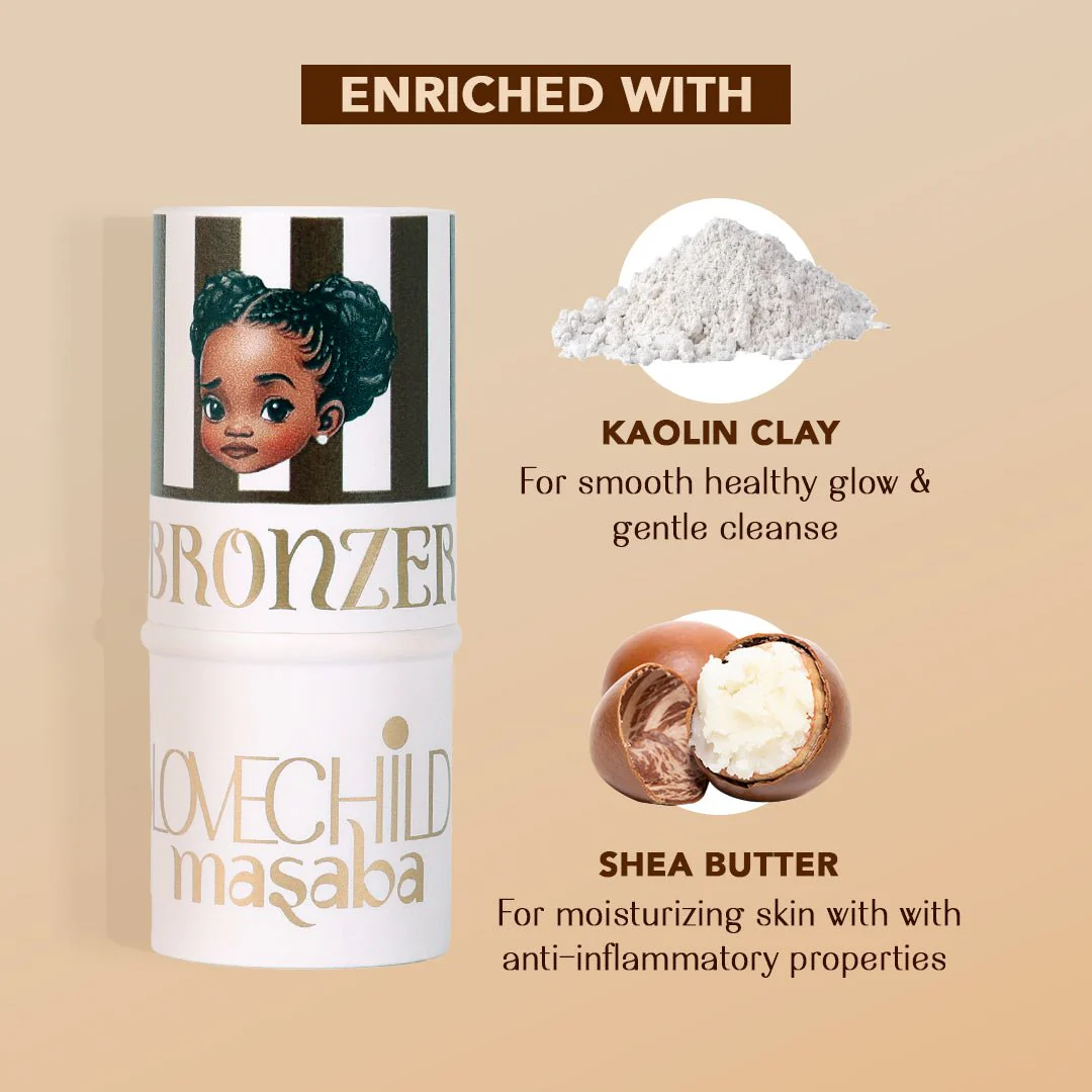 Mini Masaba Bronzer Makeup Stick - Baby Kisses (Nude Brown ) - Image 4
