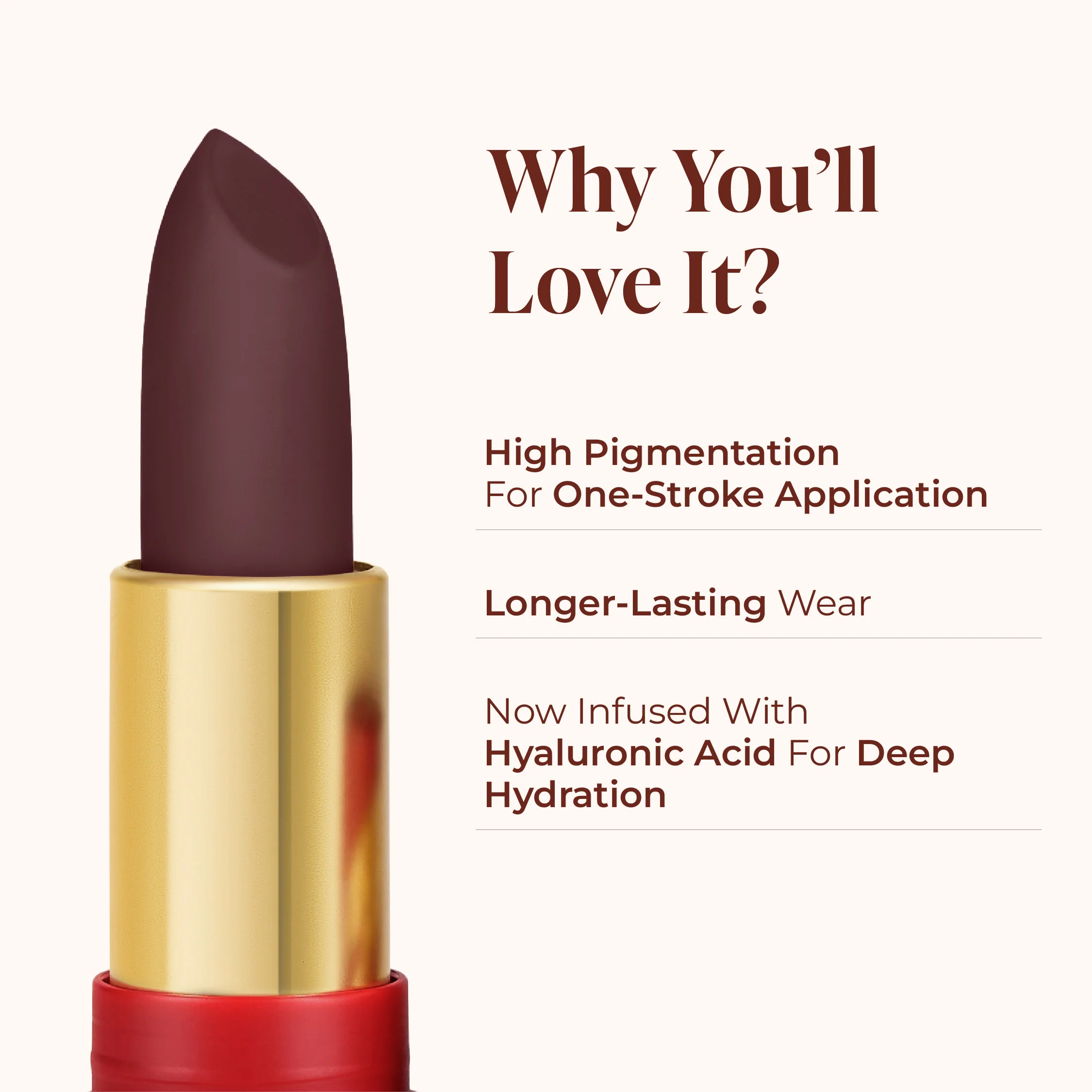 Luxe Matte Lipstick- Pan-tastic (Mauve) Velvet Matte Finish - Image 5
