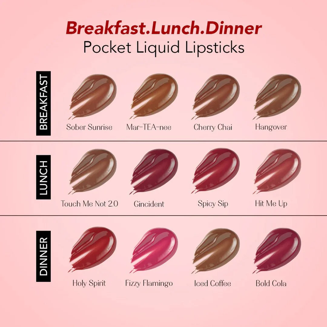 LoveChild Masaba Pocket Liquid Lipsticks-Make Your Own Combo Pack of 3 with pouch 1.8g each - Image 4