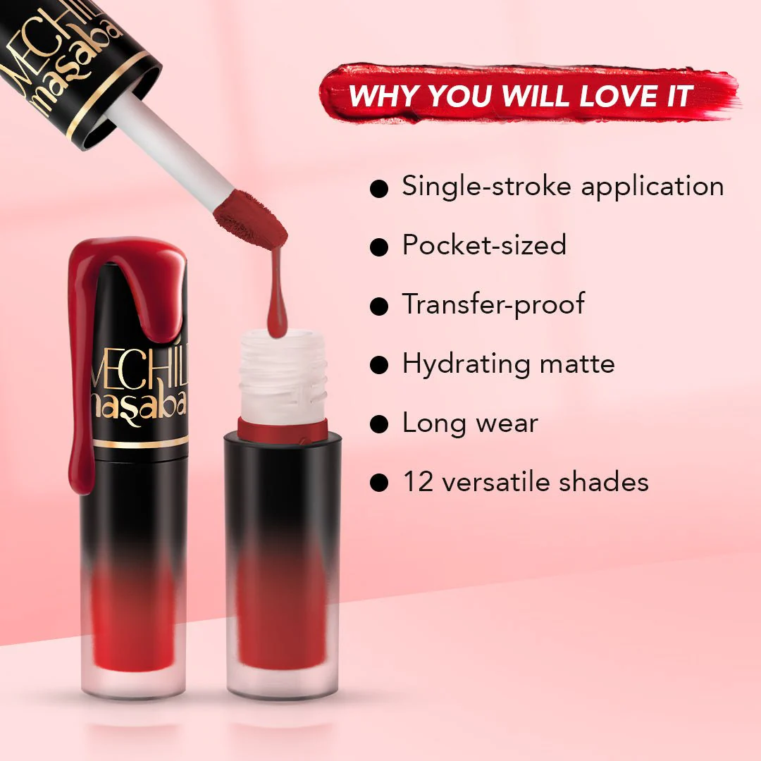 LoveChild Masaba Pocket Liquid Lipsticks-Make Your Own Combo Pack of 3 with pouch 1.8g each - Image 5