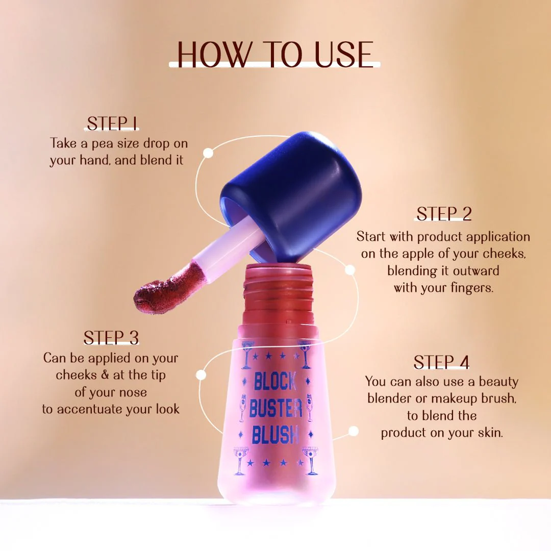 Block Buster Blush - Shocking Sharbat (Deep Pink) Dewy Matte Finish - Image 6
