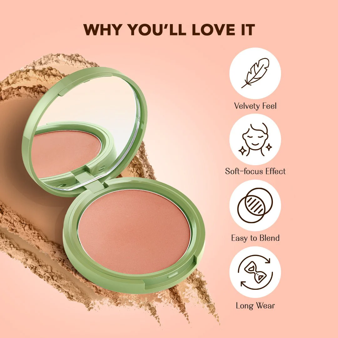 Cheek Flick Mattifying Long Wear Powder Blush - Silence Please (Reddish Brown) - Image 3