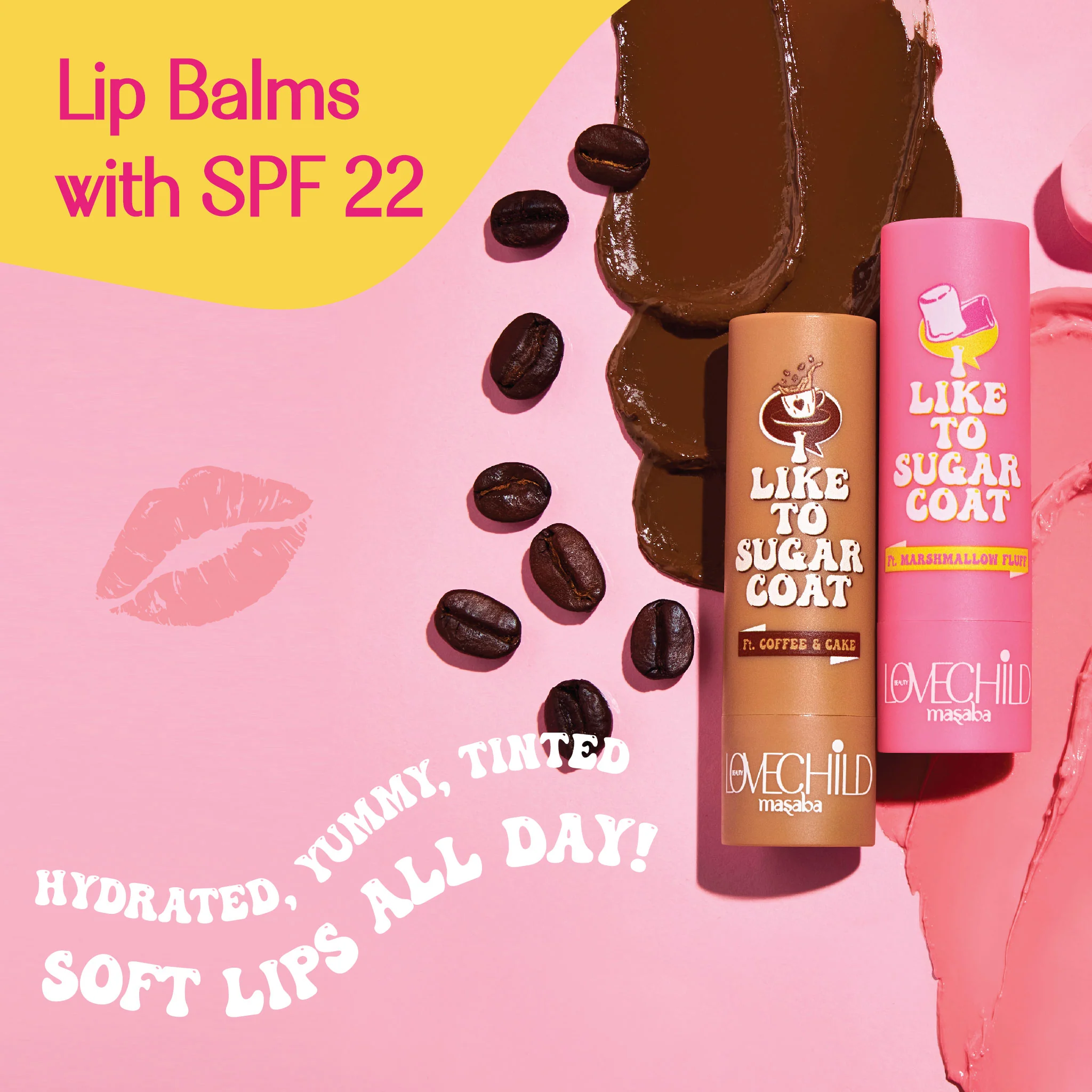Summer Lipcare Combo - Lip Balm Combo (Marshmellow Fluff & Coffee & Cake) with SPF 22 - Image 5